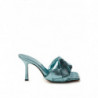 Sandalo sabot 'Lido' in metallo azzurro - EU38.5/US8.5