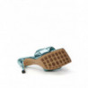Sandalo sabot 'Lido' in metallo azzurro - EU38/US8