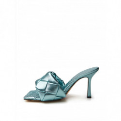 Sandalo sabot 'Lido' in metallo azzurro - EU38/US8