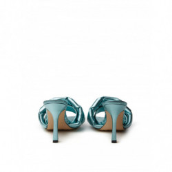 Sandalo sabot 'Lido' in metallo azzurro - EU38/US8