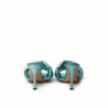 Sandalo sabot 'Lido' in metallo azzurro - EU38/US8