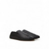 Slip On Intreccio In Pelle Nera - EU40/US7
