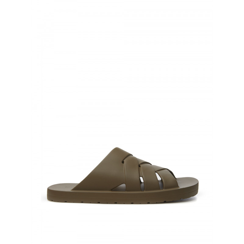 Pantofola 'Flinston' in gomma kaki - EU42/US9