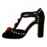 Scarpe Mary Jane nere con décolleté con cristalli e rose - EU35.5/US5