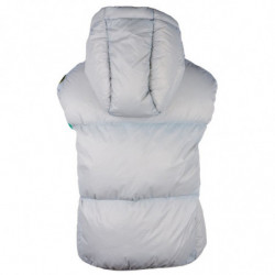 Gilet imbottito Centogrammi Chic grigio con fodera verde - M