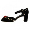 Scarpe décolleté cinturino alla caviglia rose velluto nero - EU38.5