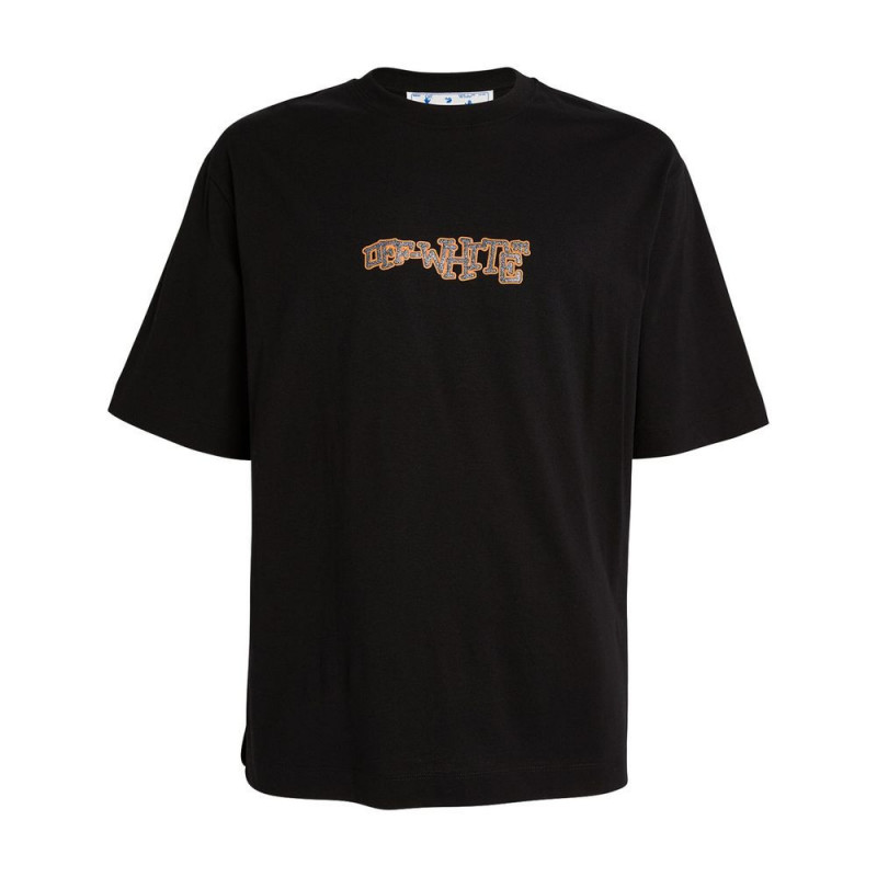 T-shirt in cotone con strass Off-White - Nera - S