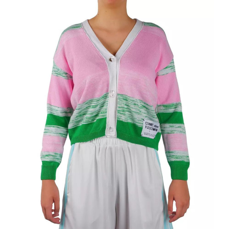 Cardigan in viscosa rosa - S