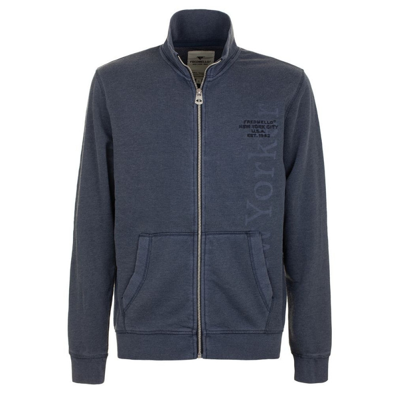 Maglione in cotone blu - XL