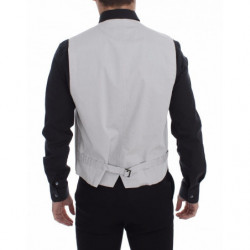 Blazer gilet in misto cotone e seta beige - IT52 - XL