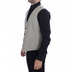Blazer gilet in misto cotone e seta beige - IT52 - XL