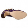 Scarpe Mary Jane décolleté pelle scamosciata viola decorata - EU39/