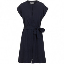 Abito in cotone blu - L