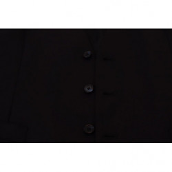 Gilet formale con gilet elasticizzato in lana blu scuro - IT50 - L