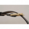 Cintura fibbia vita dorata classica pelle solida nera - 60 CM / 24