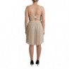 Abito bustier senza spalline a pieghe a quadretti beige - IT40-S