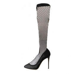 Scarpe décolleté con tacco calzino a rete nera - EU39/US8.5