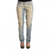 Jeans skinny in denim a vita bassa in cotone lavato azzurro - IT42-M