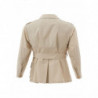 Giacca sahariana con cintura in cotone beige - IT44 - S