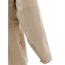 Giacca sahariana con cintura in cotone beige - IT44 - S