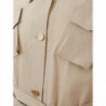 Giacca sahariana con cintura in cotone beige - IT44 - S