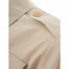 Giacca sahariana con cintura in cotone beige - IT44 - S