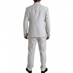 Abito slim fit in 2 pezzi di lana e seta argento - IT54 - XL