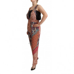 Abito tuta da donna con stampa floreale in viscosa multicolor - IT44-L