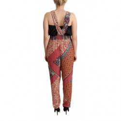 Abito tuta da donna con stampa floreale in viscosa multicolor - IT44-L