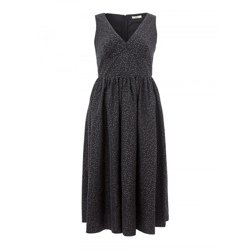 Abito lungo nero decorato stile principessa - IT40