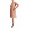 Abito al ginocchio senza maniche in poliestere beige - IT48-XXL