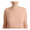 Abito al ginocchio senza maniche in poliestere beige - IT48-XXL