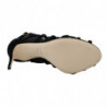 Scarpe sandalo con stivaletti in tulle scamosciato nero - EU41/US10.5
