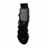 Scarpe sandalo con stivaletti in tulle scamosciato nero - EU41/US10.5