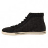 Sneakers alte casual in cotone di lana grigia - EU44/US11