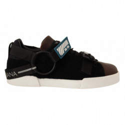 Sneakers in shearling nero...