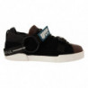 Sneakers in shearling nero in pelle marrone - EU42/US9
