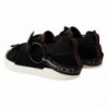 Sneakers in shearling nero in pelle marrone - EU42/US9