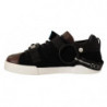 Sneakers in shearling nero in pelle marrone - EU42/US9