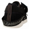 Sneakers in shearling nero in pelle marrone - EU42/US9