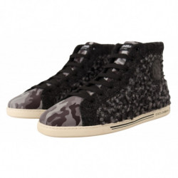 Sneakers alte in cotone lana grigio nero - EU44/US11
