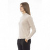 Elegante maglione dolcevita beige in misto cashmere - L
