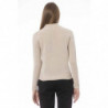 Elegante maglione dolcevita beige in misto cashmere - L