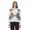 Elegante maglione in misto cashmere con scollo a barchetta - S