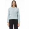Elegante Maglione Girocollo Azzurro - L