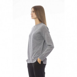 Elegante maglione girocollo in misto cashmere - L