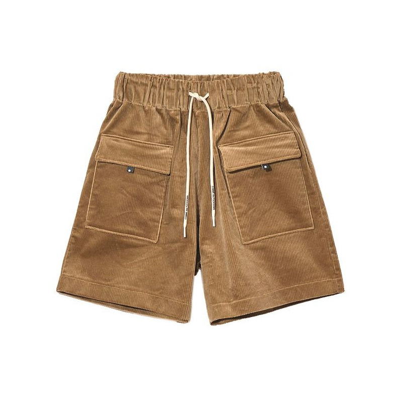 Pantaloncini in cotone marrone - L
