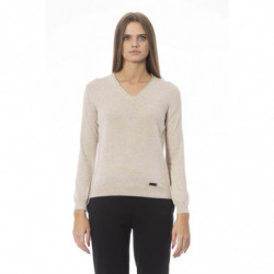 Elegante maglione beige con...
