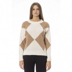 Elegante maglione beige con...