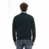 Elegante Maglione Verde In Lana Con Scollo A V - L